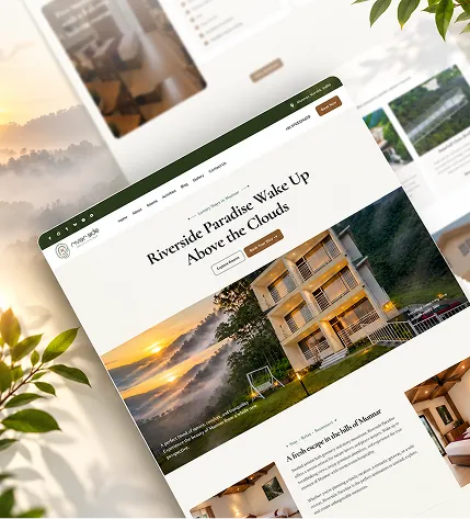 Riverside Paradise homestay website designed by SilverHost