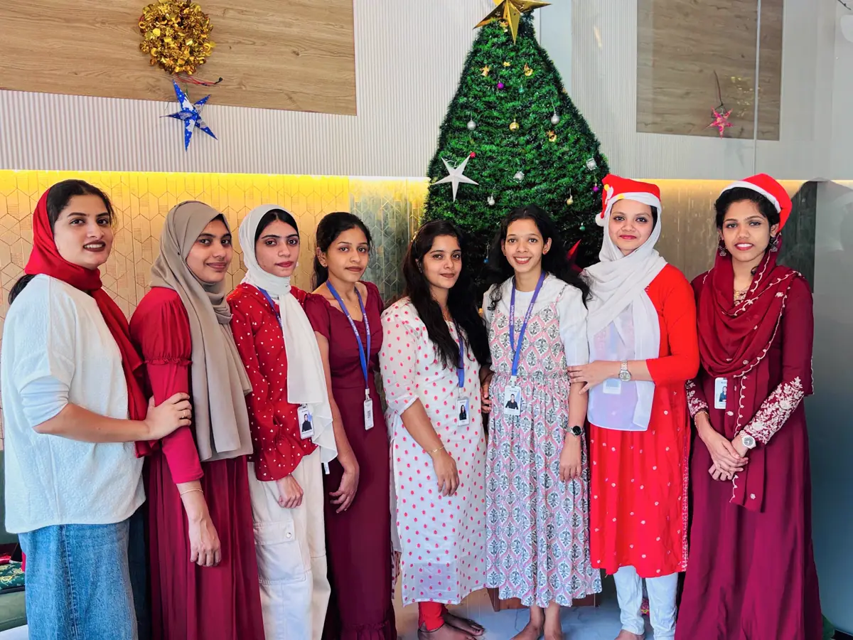 The SilverHost team together in the office at Christmas