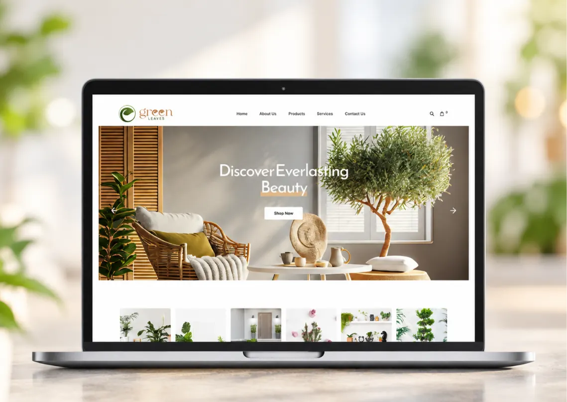 Green Leaves website design