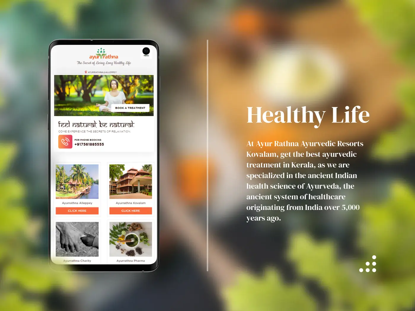 Ayur Rathna Ayurvedic Resort website by SilverHost