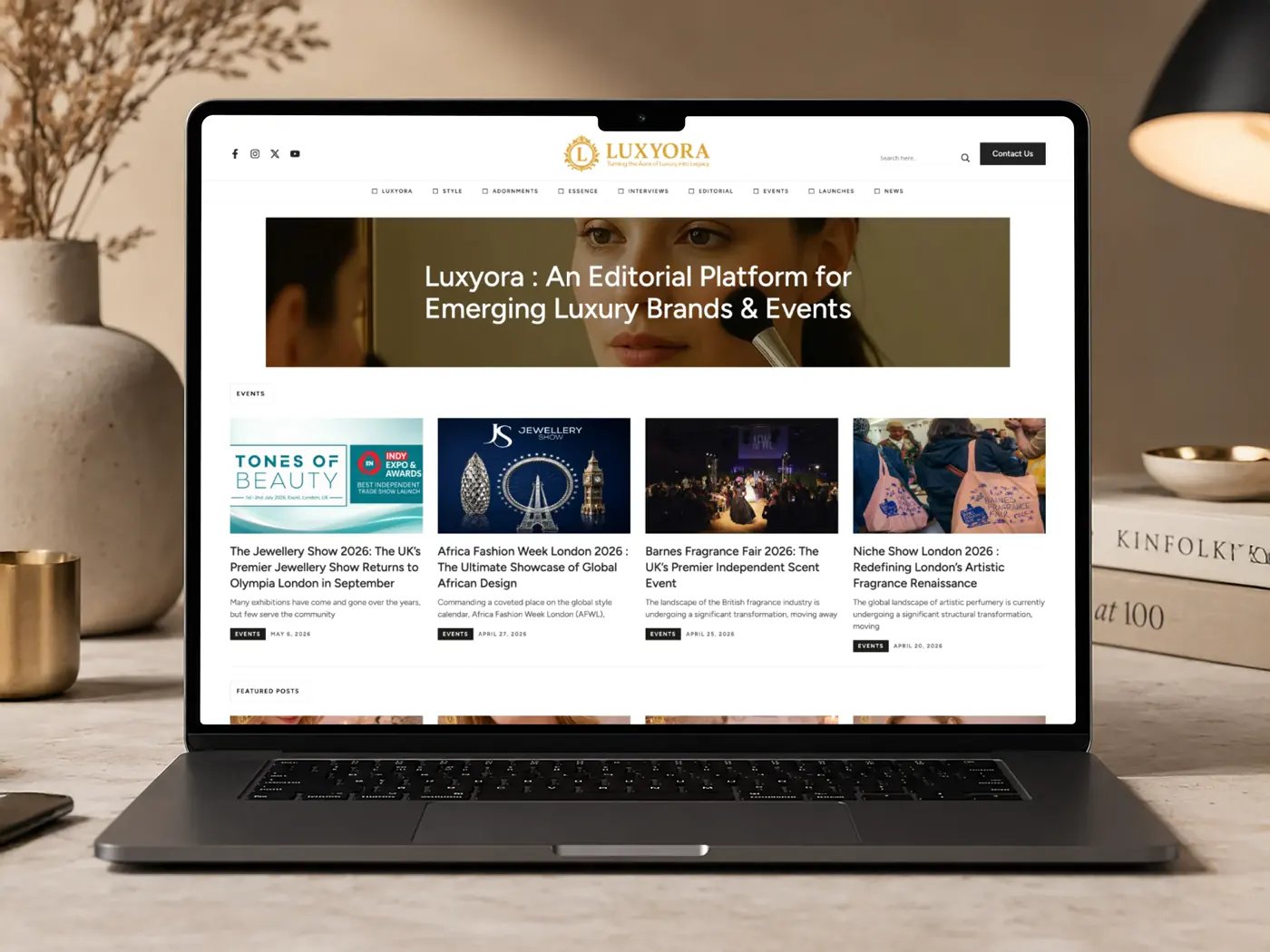 Luxyora website design